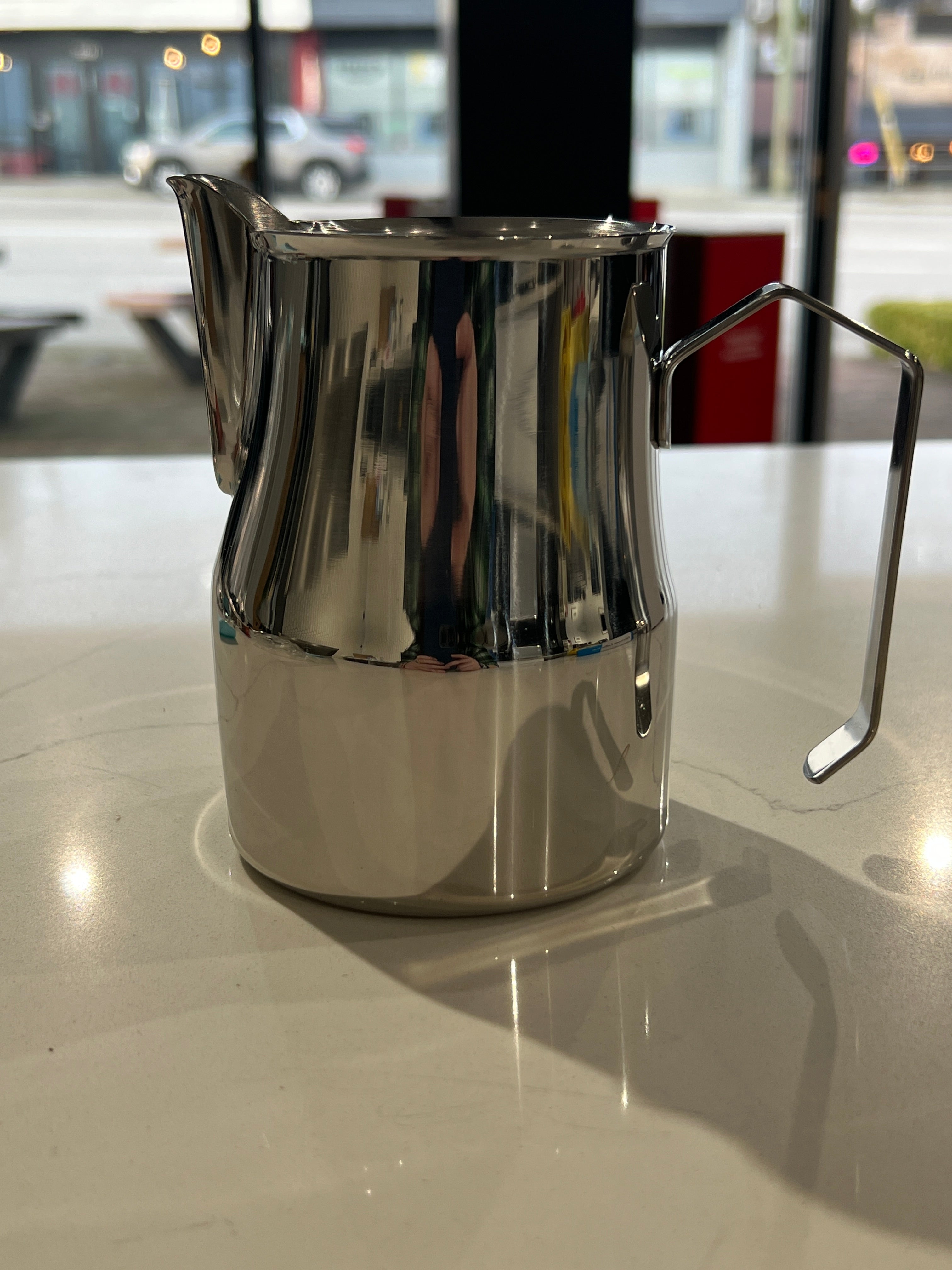 Stainless Steel Milk Frothing Pitcher 25oz (0.75L) - Barista Grade Coffee Accessory for Latte Art, Cappuccino & Hot Chocolate Making at Home or Café