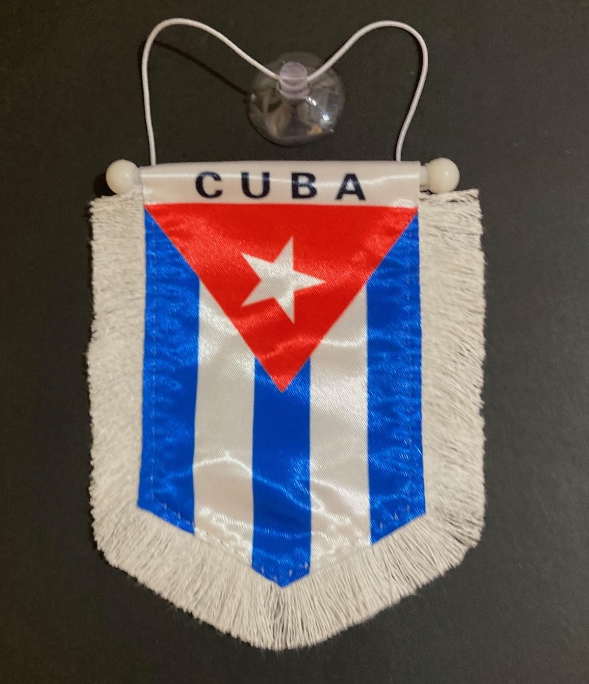 Cuban Car Flag Rearview Mirror Accessories - Cuba Flags with White Trim for Cars, Trucks & SUVs | Perfect for Sports Events, Parades & National Pride Displays