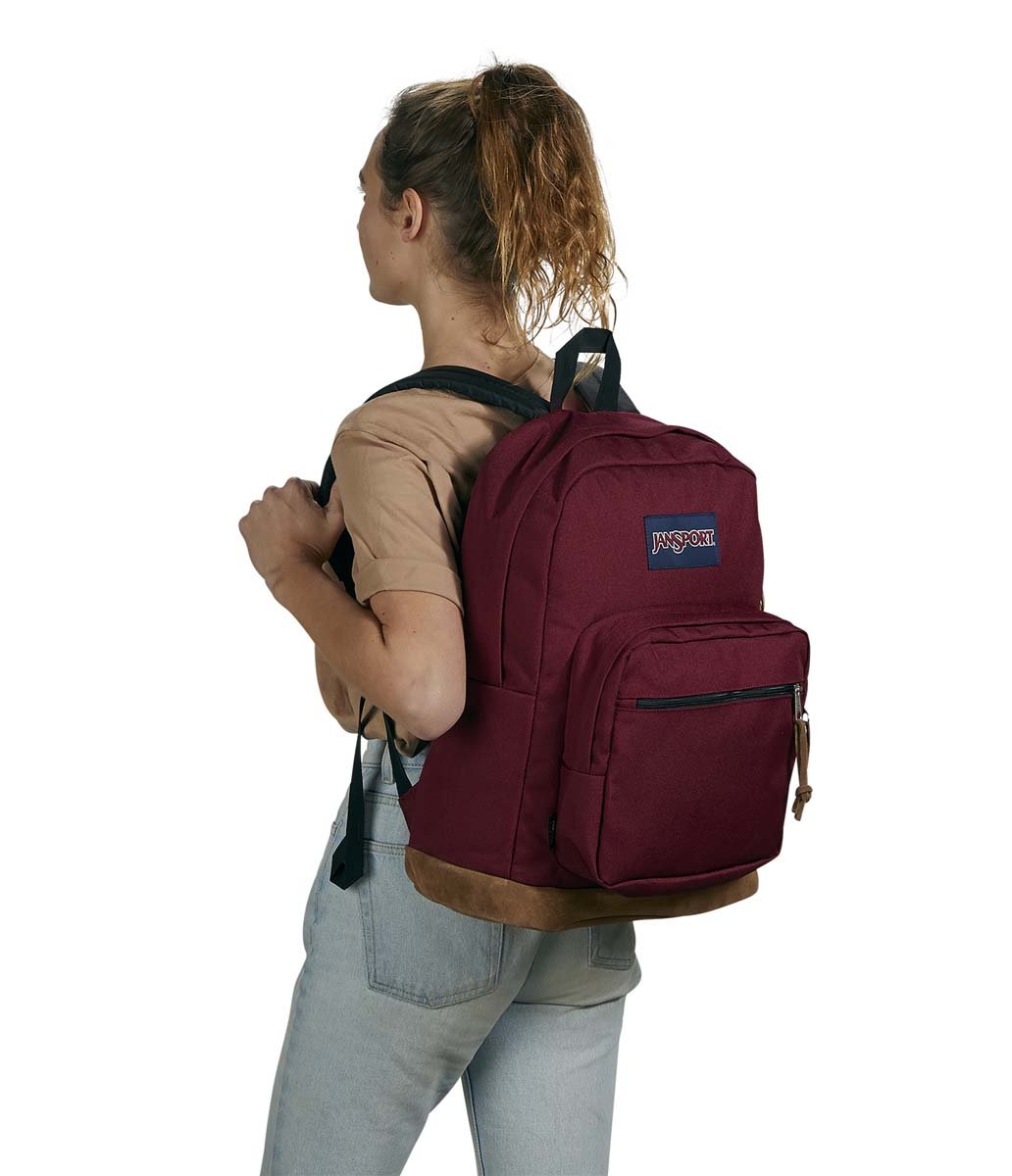 JanSport Right Pack Backpack - Durable School & Travel Backpack for Students & Professionals, Russett Red - Perfect for College, Commuting & Outdoor Adventures