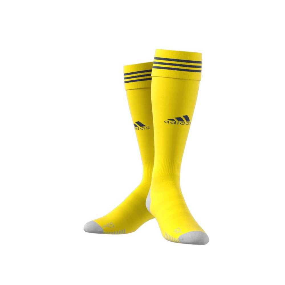 Adidas Adi 18 Performance Athletic Socks - Yellow/Blue - Breathable Cushioned Sports Socks for Running, Gym & Everyday Wear