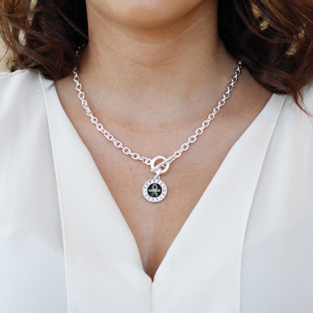Elegant 18 Inch Sterling Silver Circle Charm Necklace with Cubic Zirconia - Perfect for Women's Everyday Wear, Gift Giving & Special Occasions