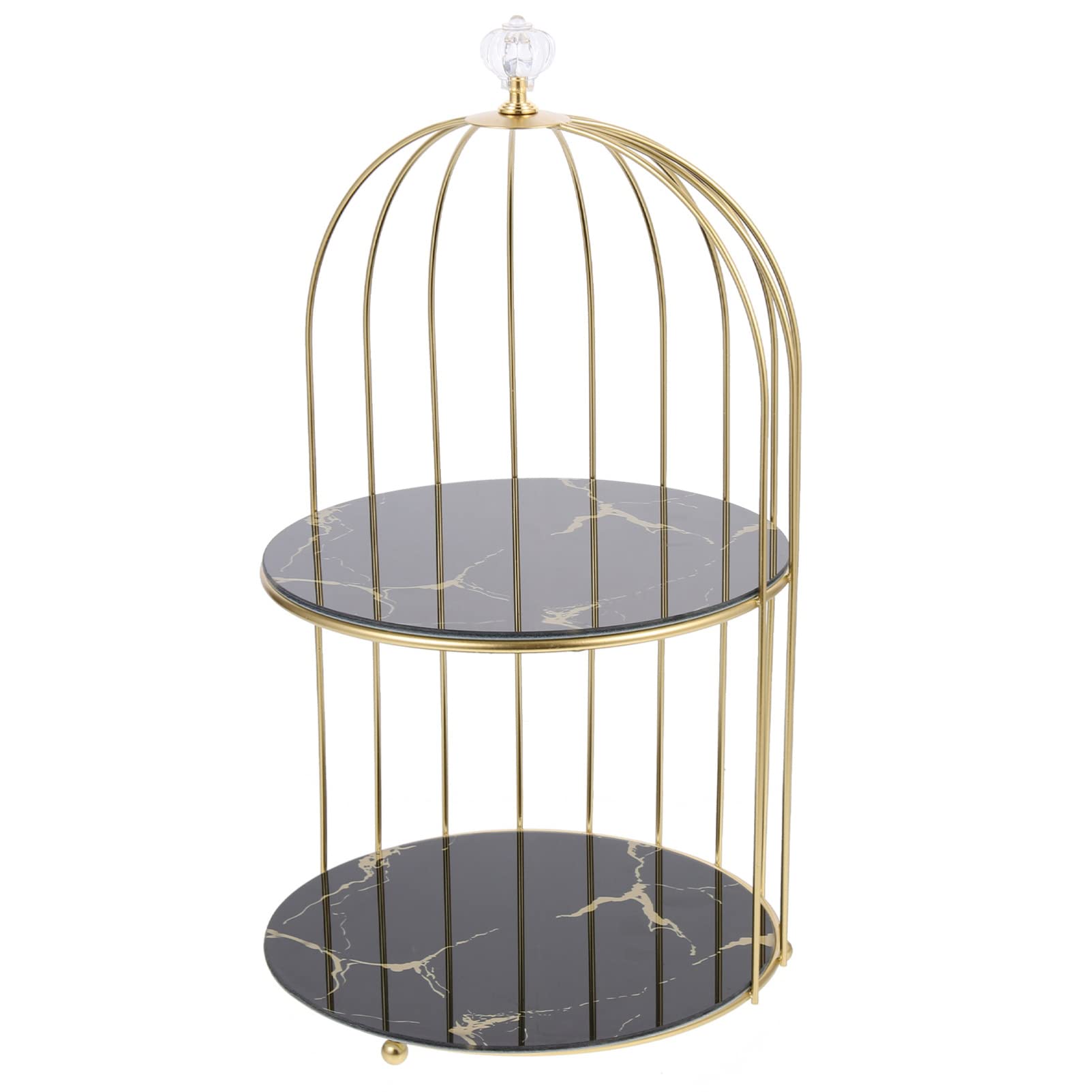 FOMIYES Bird Cage Shaped Makeup Organizer - Iron Cosmetic Storage Stand for Dresser, Vanity & Bedroom | Perfect for Organizing Lipsticks, Brushes & Skincare Products