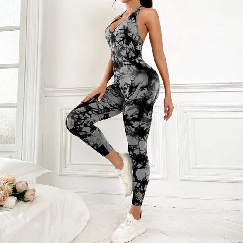 Sexy Backless Sling Women's Jumpsuit - Stretchy Casual Romper for Gym, Yoga & Night Out | Summer & Fall Fashion Playsuit for Workout & Party Wear