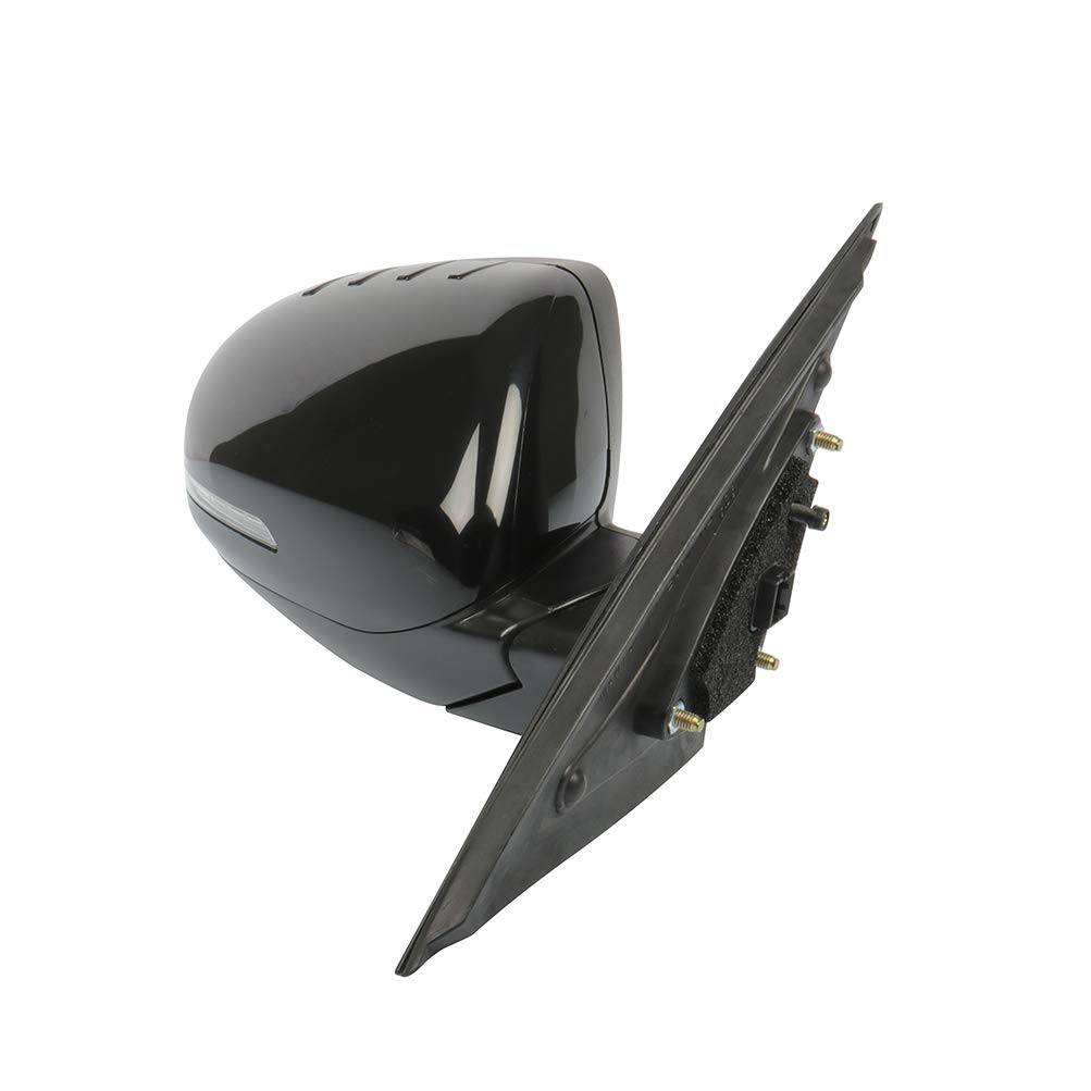 Power Signal Lamp Manual Folding Side View Mirror Replacement for 2011-2013 Kia Optima - Passenger Side Mirror, ABS Black (Part #Ki1321152) | Easy Installation, Durable ABS Material, Enhanced Visibility & Safety for Night Driving & Parking