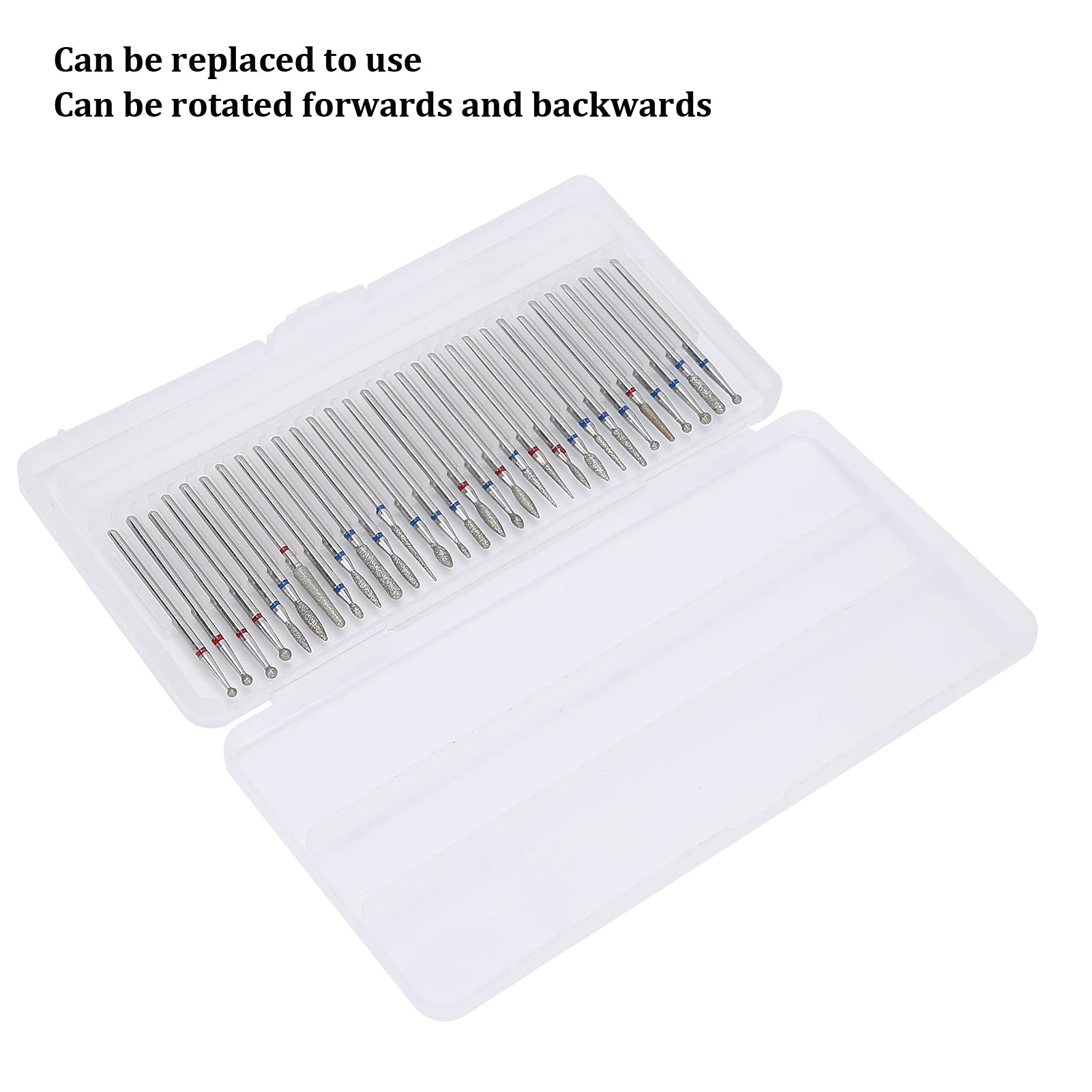 30PCS Nail Drill Bits Set - Professional Manicure Grinding Heads for Nail Art, Pedicure & Acrylic Nails - Easy to Use for Home & Salon Nail Care