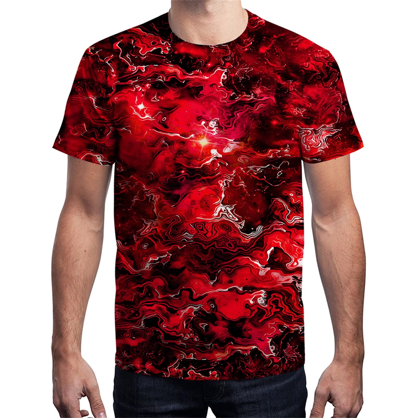 Yasswete Unisex 3D Printed Short Sleeve T-Shirt for Men & Women - Trendy Graphic Tee for Casual Wear, Street Fashion & Everyday Outfits