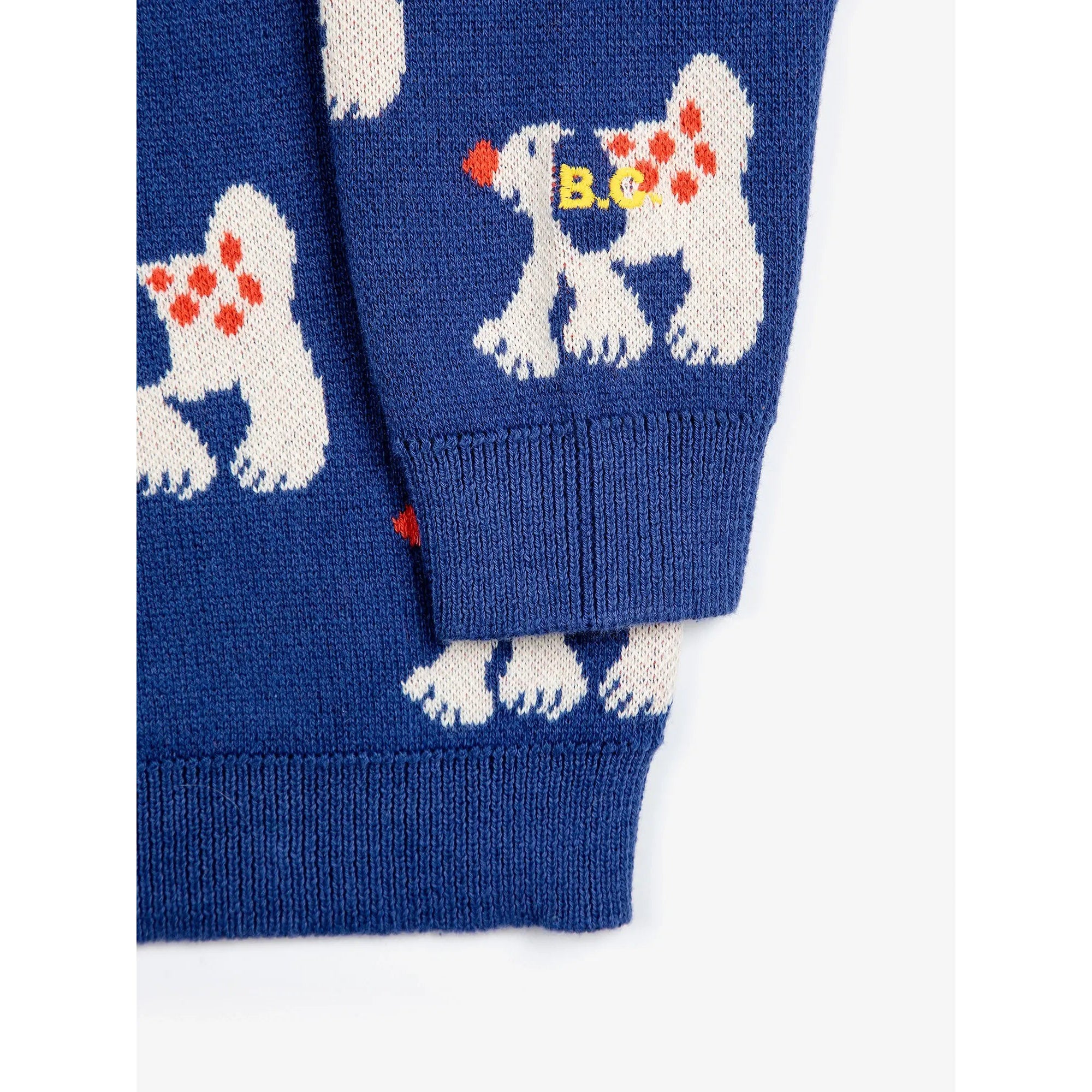 Bobo Choses Baby Fairy Dog Cardigan - Navy Blue Knit Cardigan for Newborns & Toddlers | Perfect for Photo Shoots, Birthday Outfits & Special Occasions