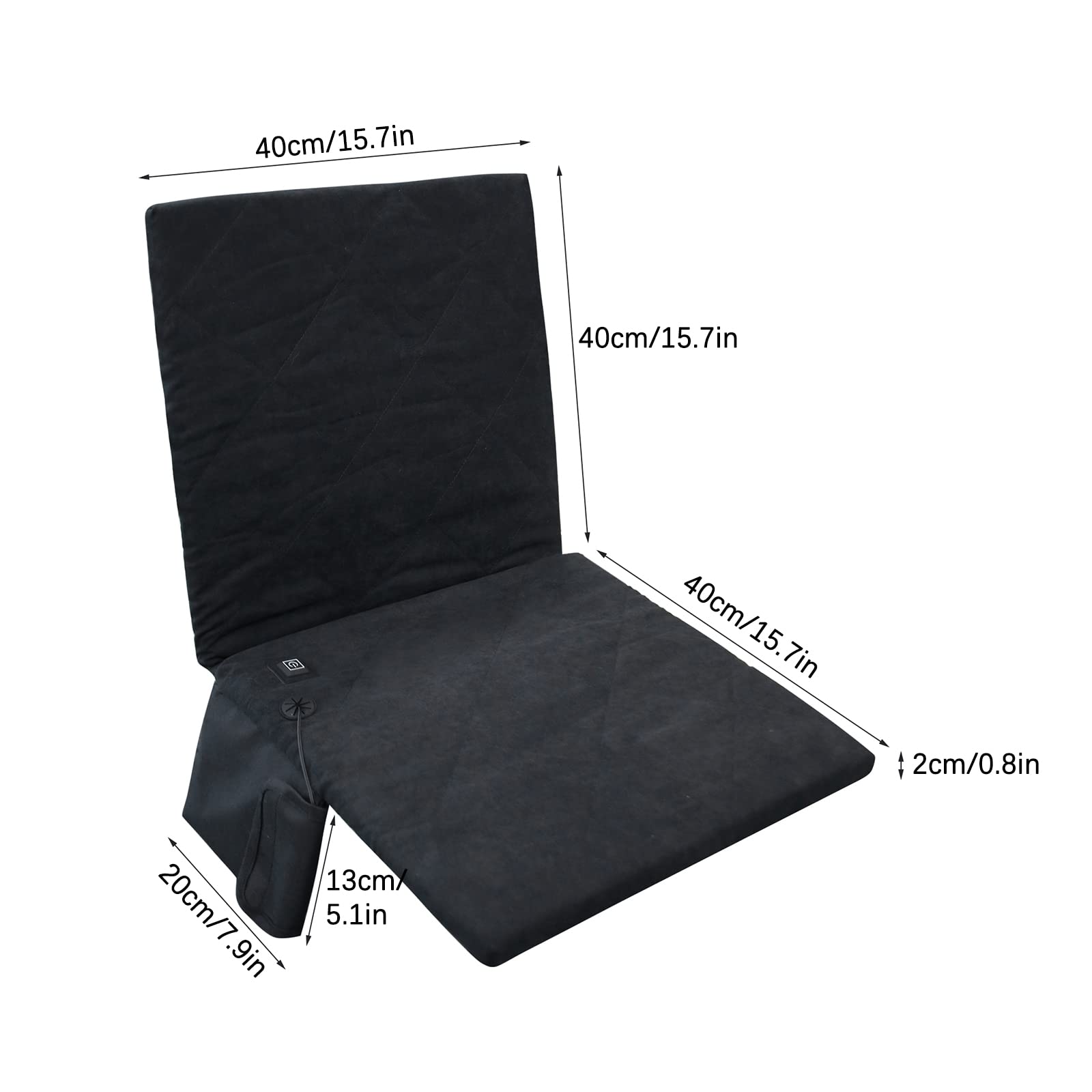 Portable Heated Seat Cushion with Back Support - 3 Heat Levels for Home, Office, Camping & Travel - Ideal for Stadium Events, Outdoor Activities & Winter Comfort