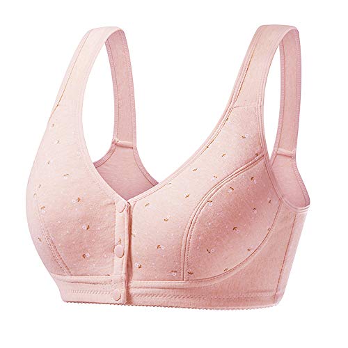 3-Pack Women's Wireless Cotton Button Front Bras - Soft Cup Thin Padded Everyday Bra for Comfort & Support | Perfect for Work, Yoga & Daily Wear