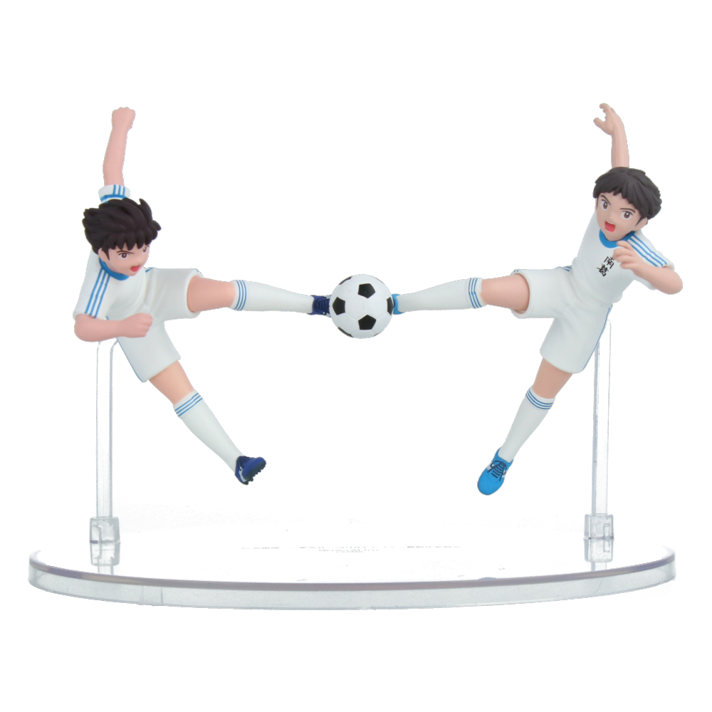 Captain Tsubasa Anime Figure Set - Ohzora Tsubasa & Misaki Taro Twin Shoot UDF Series 2 Collectible (Olivier Atton & Ben Becker) - Perfect for Anime Fans, Display Shelves, and Soccer Themed Decor
