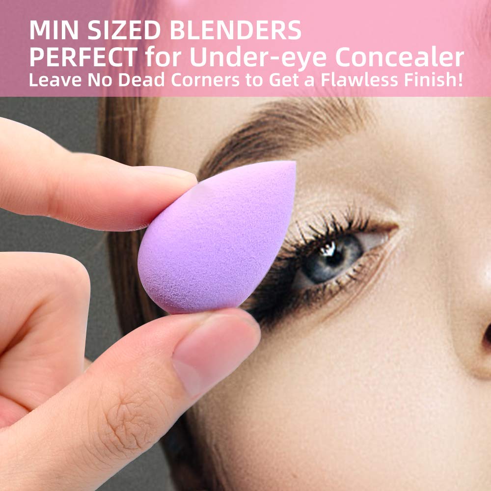 Dolovemk 6PCS Professional Makeup Sponges - Micro Mini Beauty Blender Sponge Set (30mm, Latex-Free, Expands When Wet) - Random 6 Colors for Flawless Foundation & Concealer Application - Perfect for Travel, Everyday Makeup & On-The-Go Touch Ups