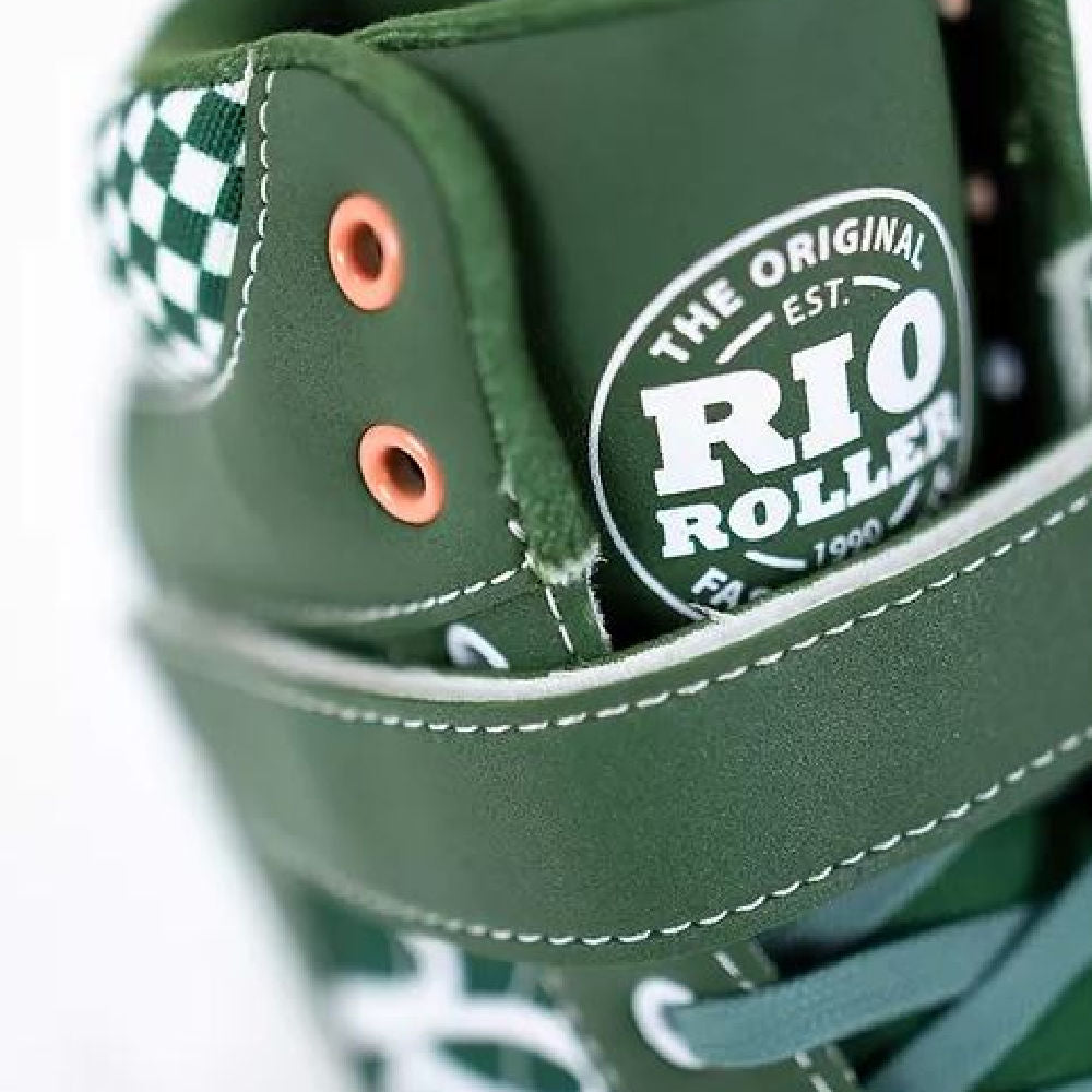 Rio Mayhem II Green Roller Skates for Women & Men - Outdoor & Indoor Quad Skates with Comfortable Padding - Perfect for Rink, Park, Street Skating & Roller Derby