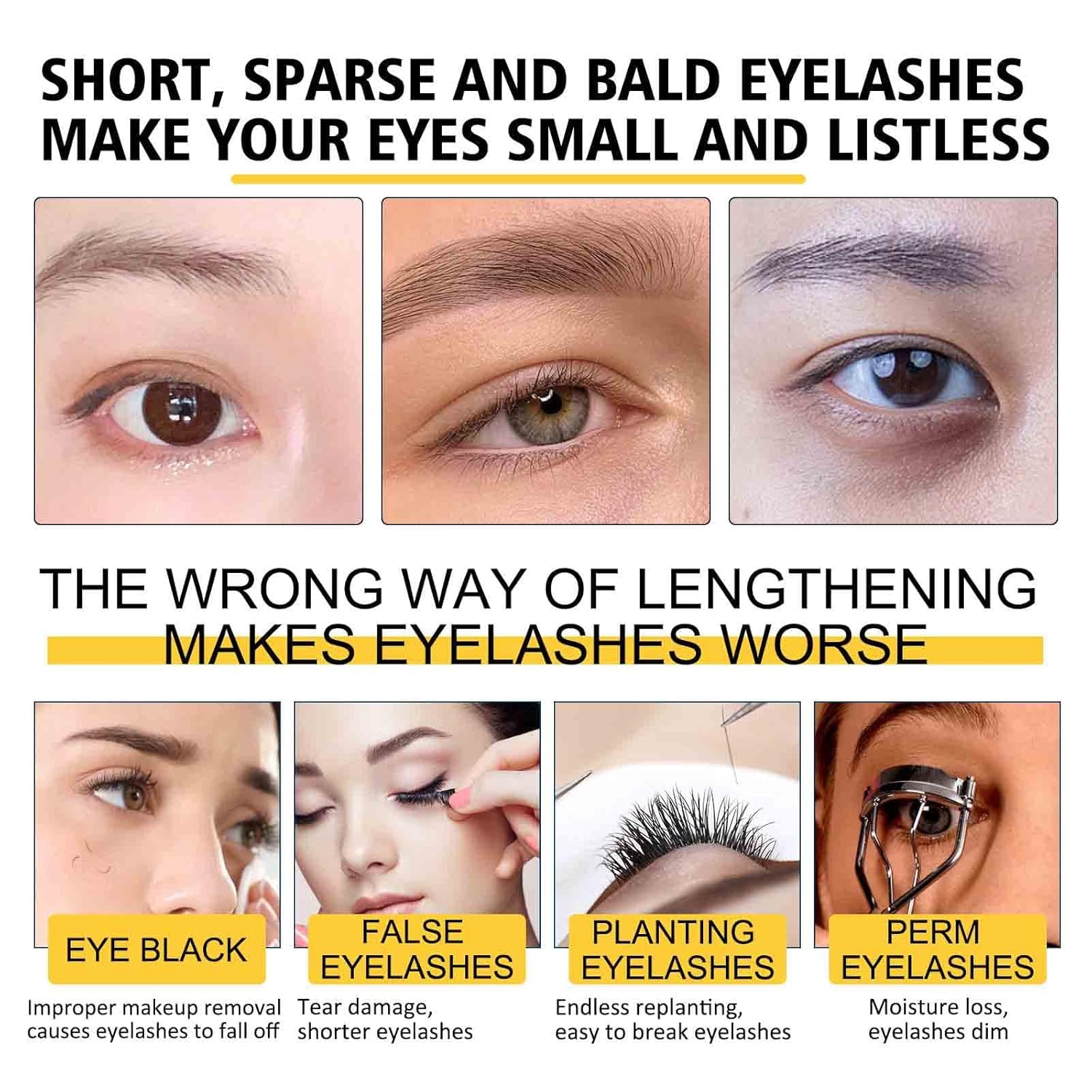 Eyelash Growth Serum for Longer & Thicker Lashes - 10ml Deep Nourishing Formula with Natural Extracts to Strengthen & Promote Lash Growth - Perfect for Daily Use & Special Occasions (1 Pack)