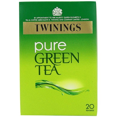 Twinings Pure Green Tea Bags - 20 Count (Pack of 12) | Premium Loose Leaf Tea for Daily Wellness & Relaxation | Perfect for Office, Home or Travel