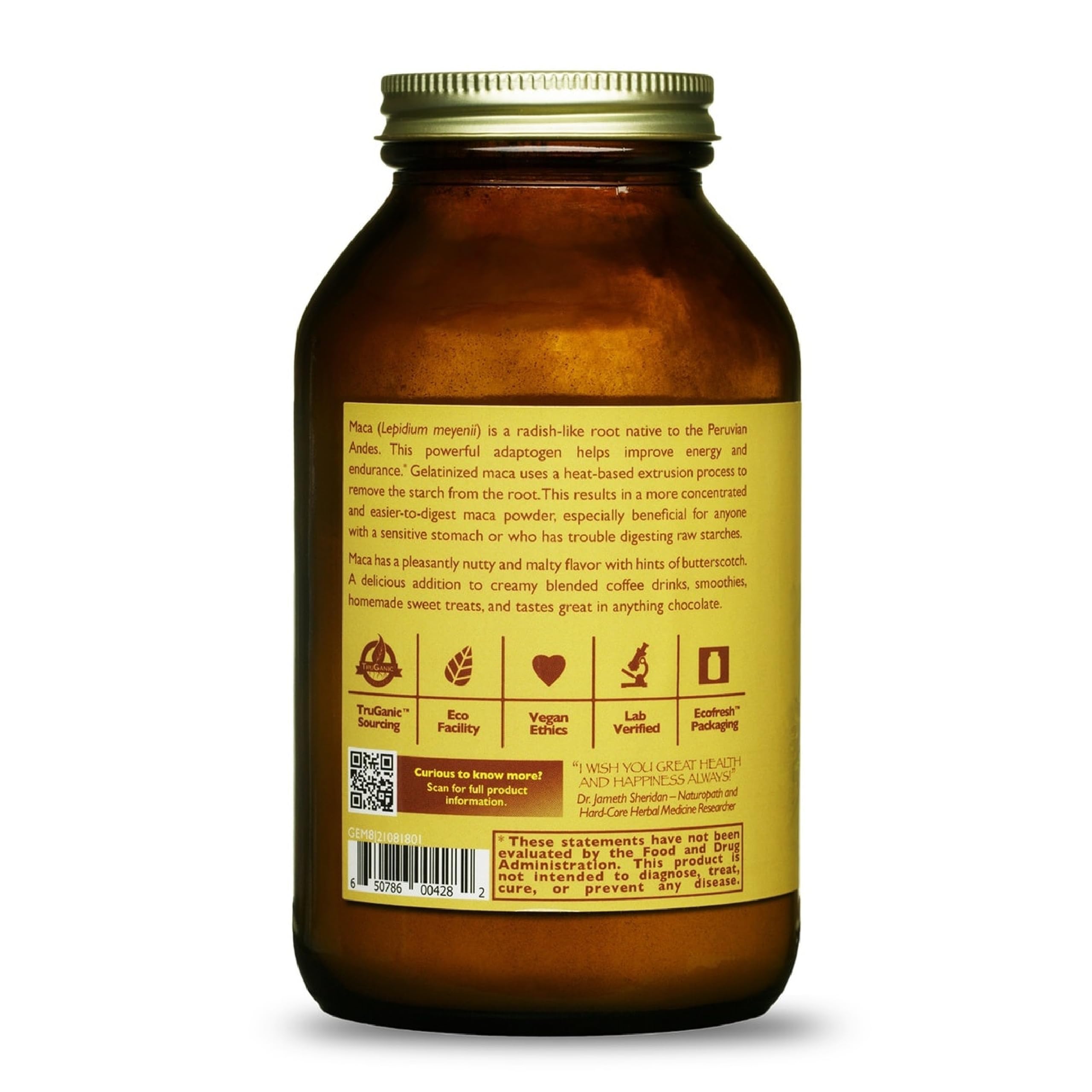 HealthForce SuperFoods Gelatinized Maca Powder - 8 Oz Organic Peruvian Maca Root for Energy, Hormone Balance & Stress Relief - Perfect for Smoothies, Baking & Wellness Drinks
