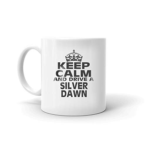 Rolls-Royce Silver Dawn Keep Calm and Drive Ceramic Coffee Mug - 15oz Inspirational Office Cup for Tea & Coffee Lovers - Perfect Gift for Car Enthusiasts & Luxury Lifestyle