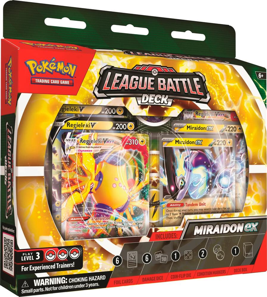 Pokemon Miraidon ex League Battle Deck - Premium Trading Card Game Deck for Competitive Play | Perfect for Tournaments, Collectors & Pokemon TCG Fans