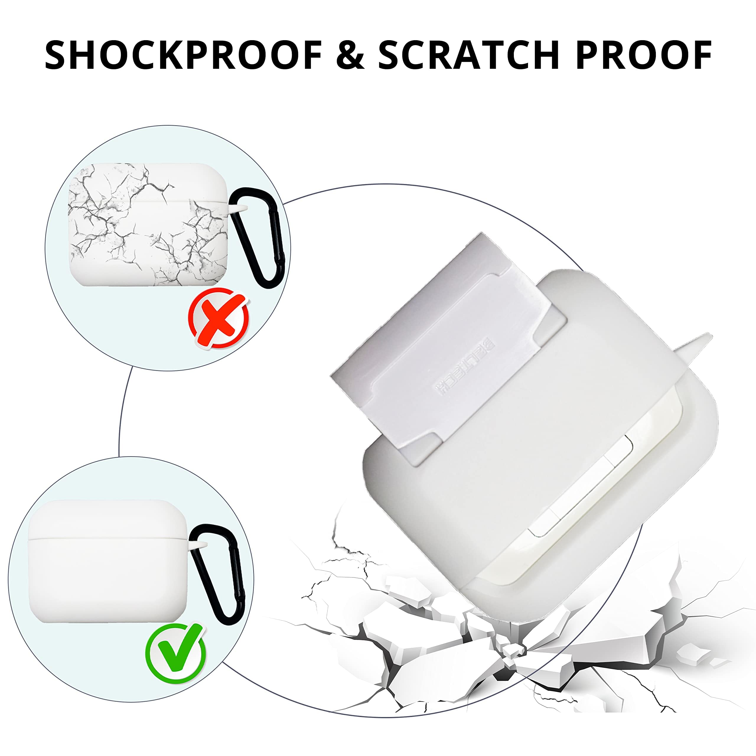 AirPods Pro Case with Invisible Stand - Shockproof Cover for AirPods Pro 1/2 Gen - Perfect for Travel & Daily Use