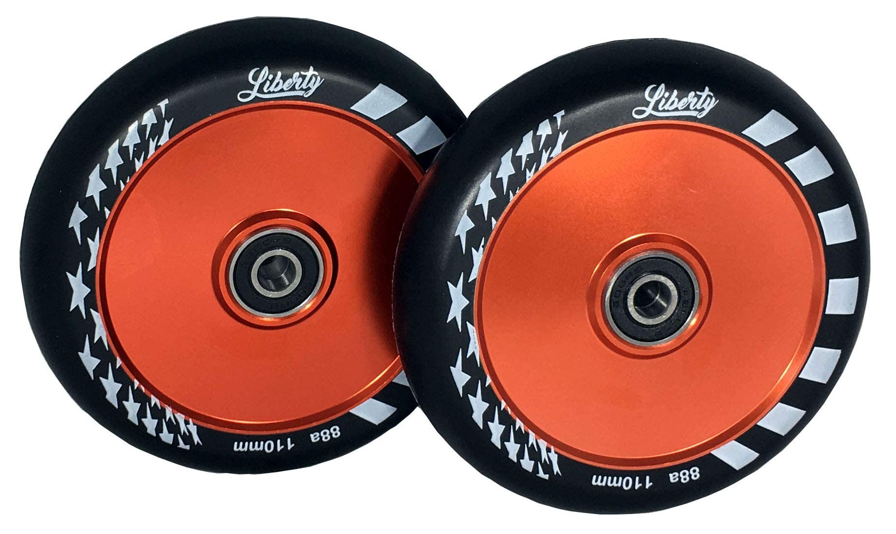 Liberty Pro Scooters - 110mm Hollow Core Wheels (Set of 2) - Lightweight & Durable for Street & Park Riding - Perfect for Tricks, Commuting, and Urban Adventures