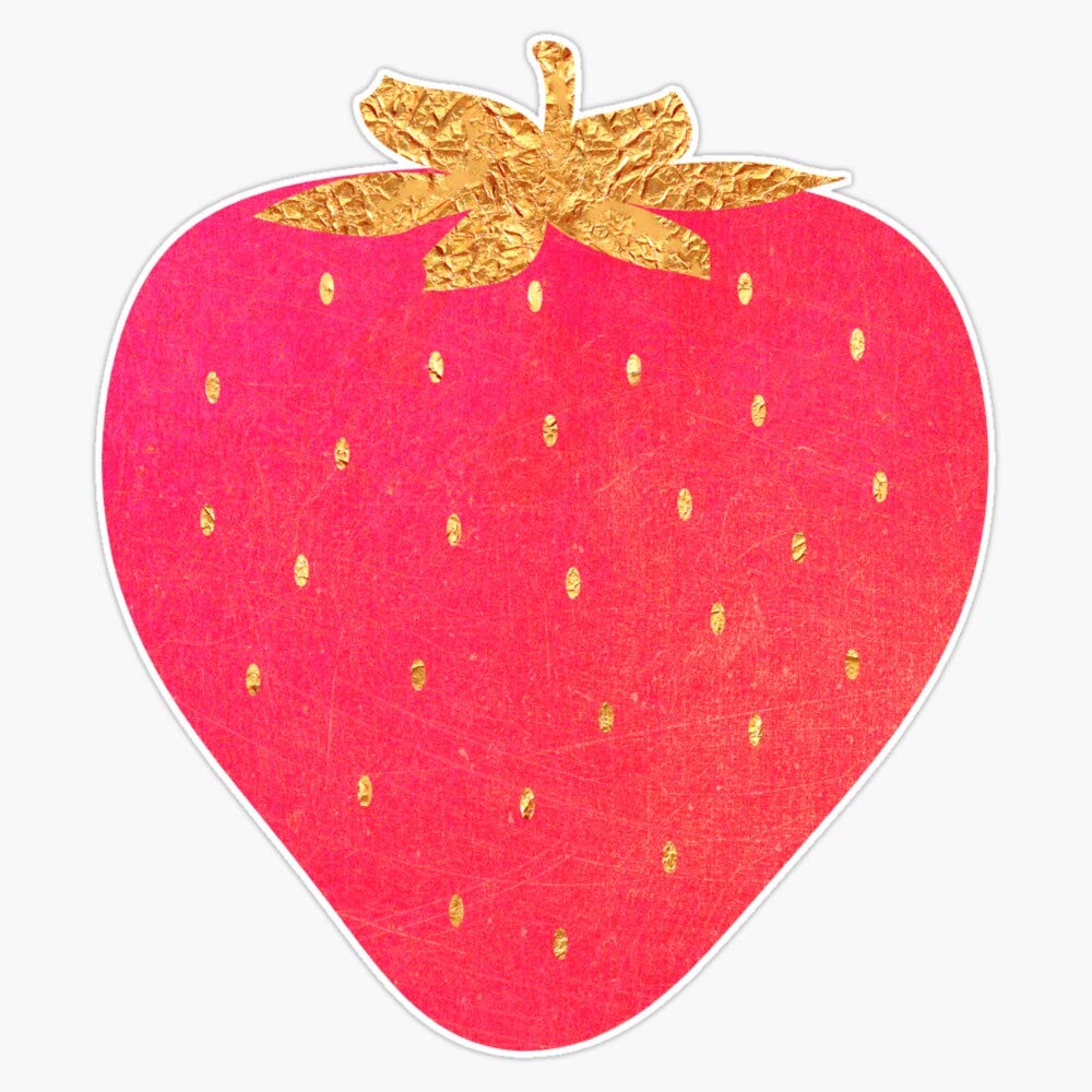 Waterproof Strawberry Vinyl Sticker - 5