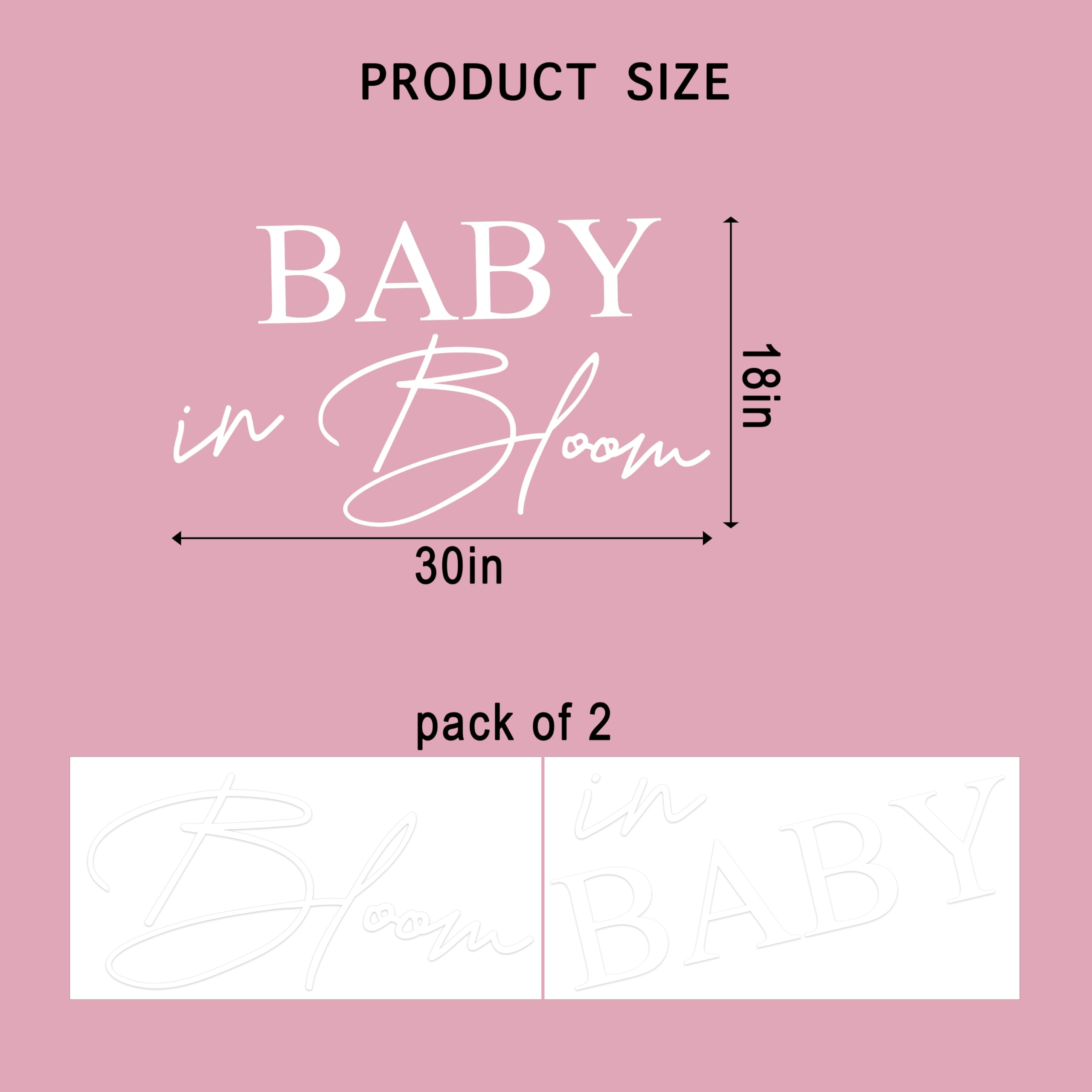 VANGNING Baby Shower Decal Sign - Gender Reveal Decor for Arch Backdrop | Nursery & Party Decor