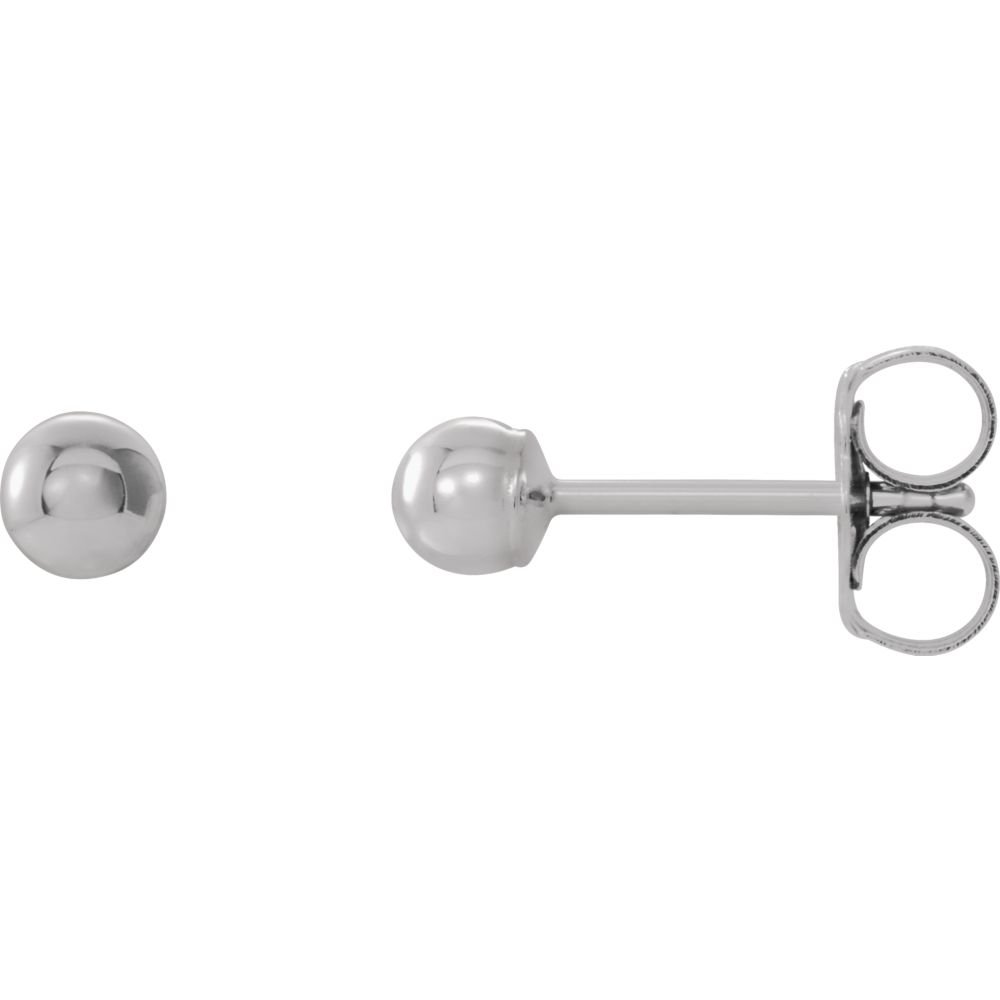 14K White Gold 7mm Ball Stud Earrings for Women - Minimalist Luxury Jewelry - Perfect for Everyday Wear, Office & Special Occasions