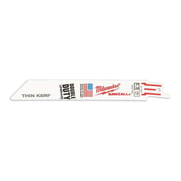 Milwaukee 48016184 6-Inch 18-TPI Super Sawzall Blades, 50-Pack - Heavy-Duty Reciprocating Saw Blades for Wood, Metal & Demolition - Perfect for Construction, Renovation & DIY Projects