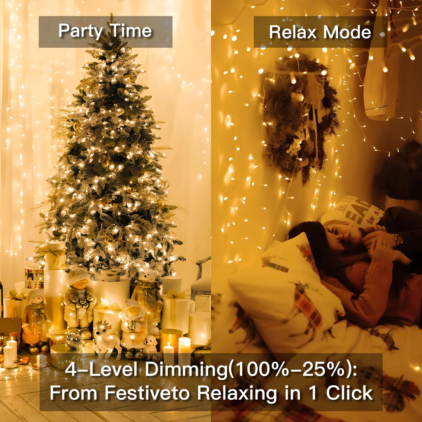 33FT 100 LED Warm White Fairy String Lights with Remote & Timer - Indoor/Outdoor Christmas Decor for Bedroom, Tree, Patio, Garden Party | Perfect for Holiday, Wedding, and Spring Decoration