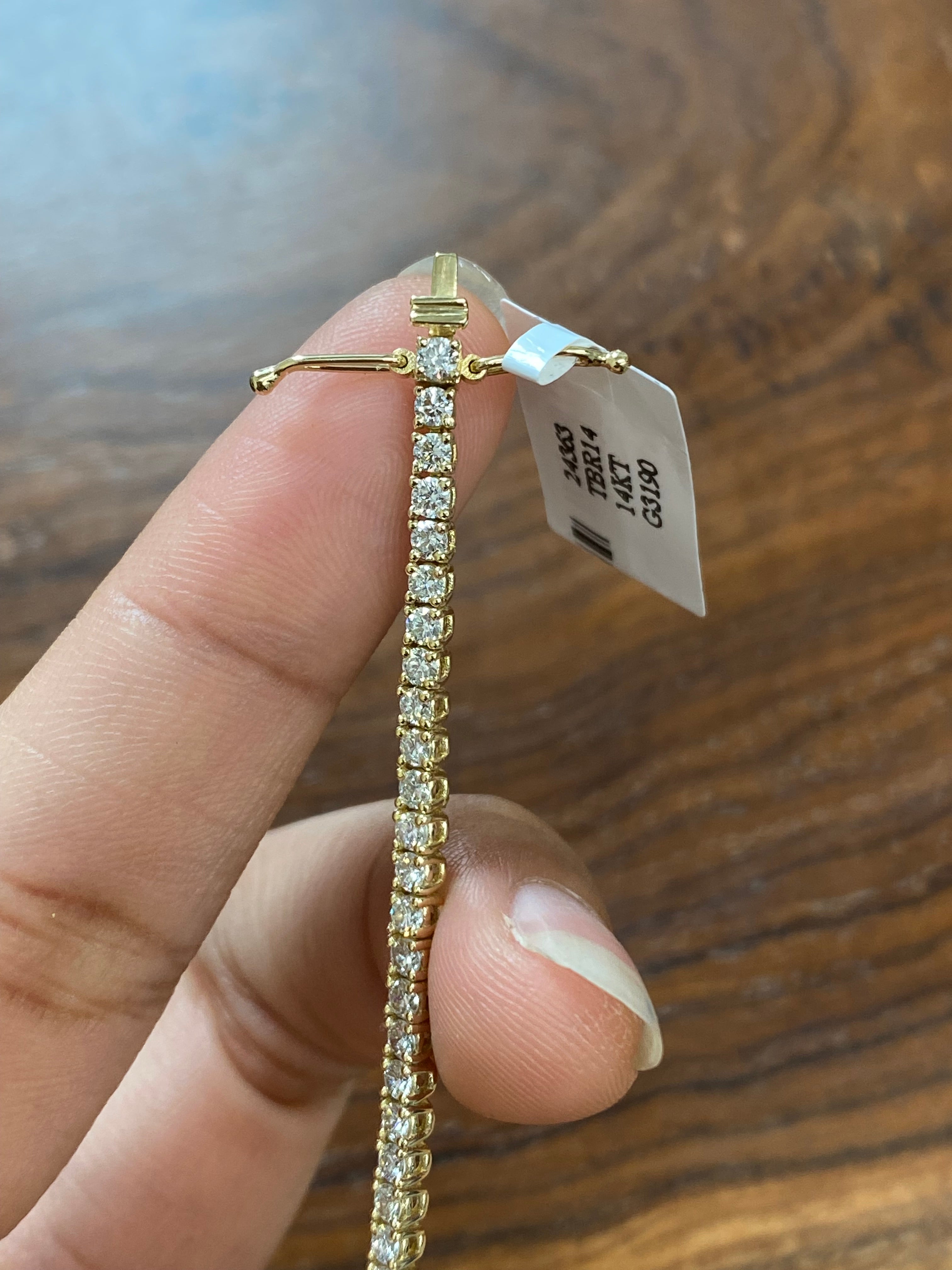 3.19 CT Lab-Created Yellow Diamond Tennis Bracelet - 7 Inches, Elegant & Durable Jewelry for Women, Perfect for Weddings, Parties & Special Occasions