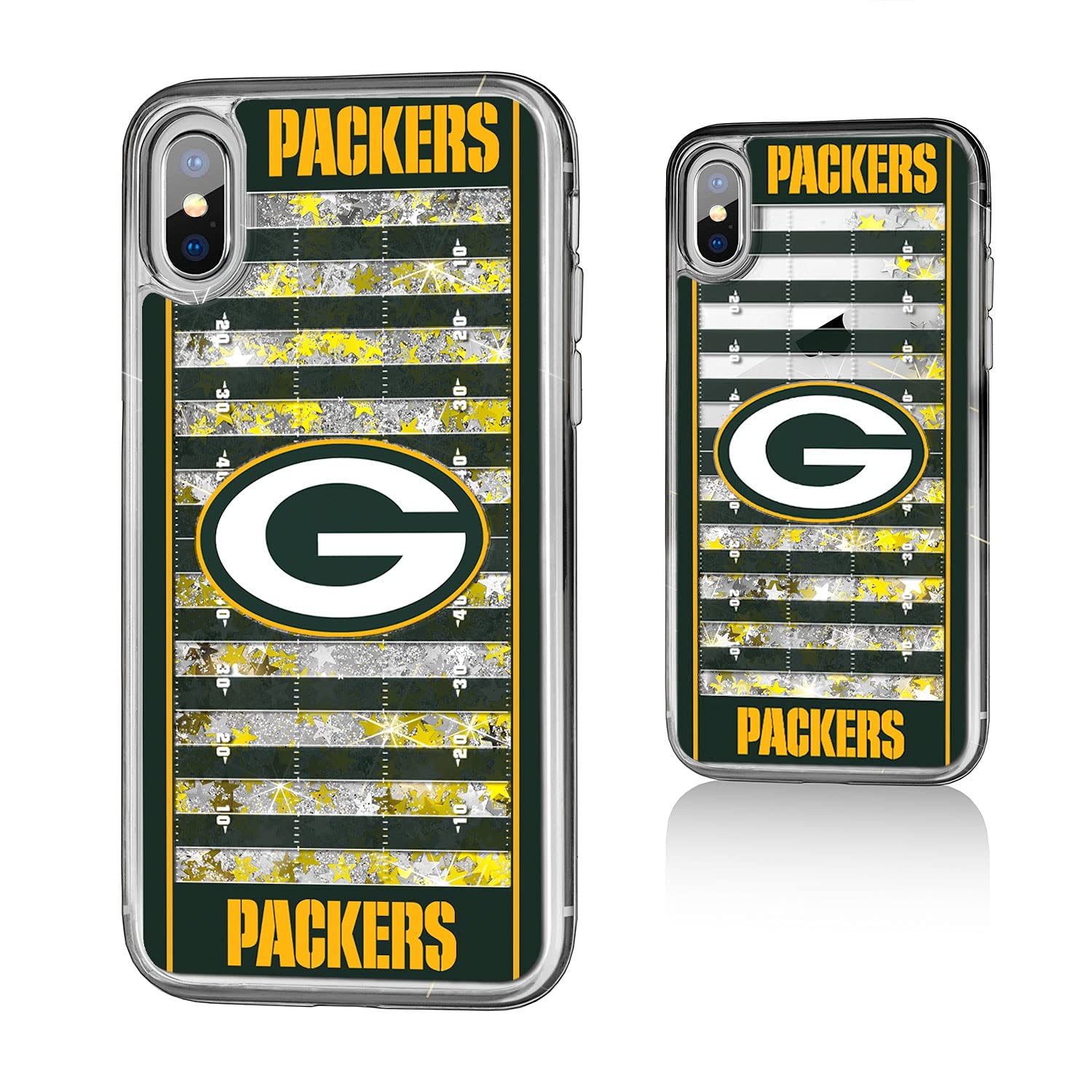 Green Bay Packers iPhone Case with Glitter Field Design - Durable Protective Cover for iPhone 13/14/15 - Perfect for Game Day, Tailgating & Packers Fans
