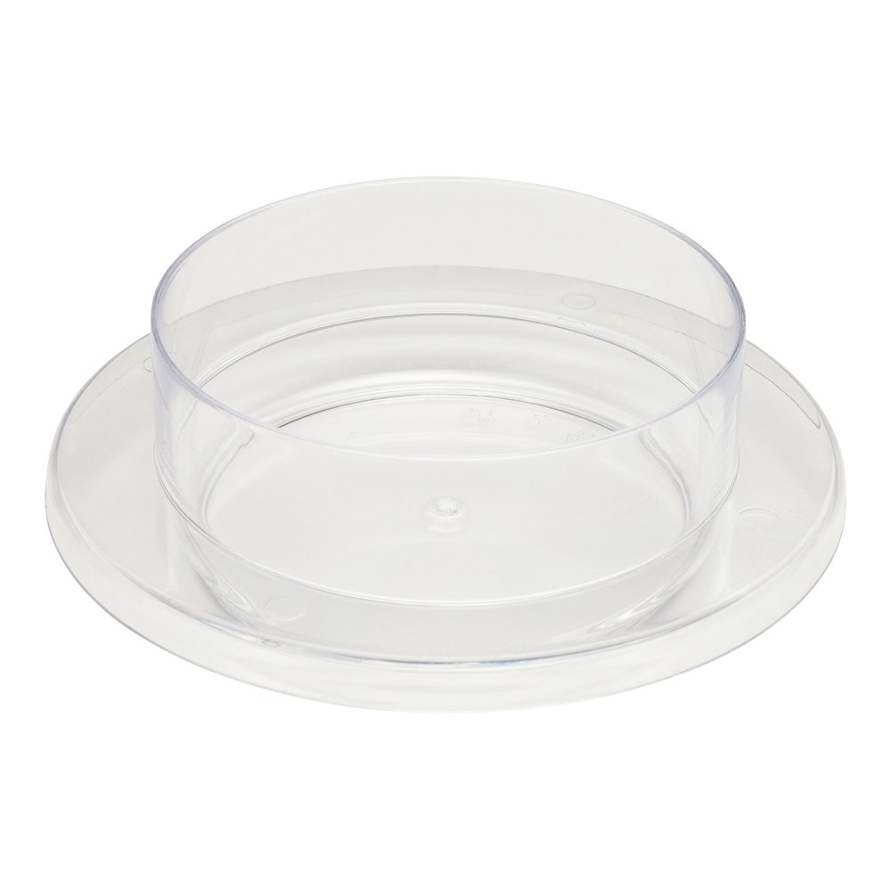 100-Pack 2.5 oz Clear Plastic Dessert Plates | Disposable Mini Appetizer Plates for Parties, Tastings & Science Events | Round Snack Plates for Catering, Weddings & Birthday Celebrations