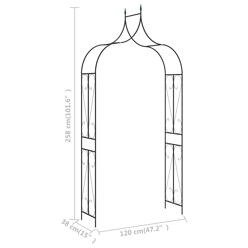 FAMIROSA High Wide Metal Garden Arch Arbor - Sturdy Steel Frame Trellis for Climbing Roses, Vines & Plants - Perfect for Patio, Lawn, Backyard, Wedding & Party Decor - Outdoor Gardening & Walkway Arches