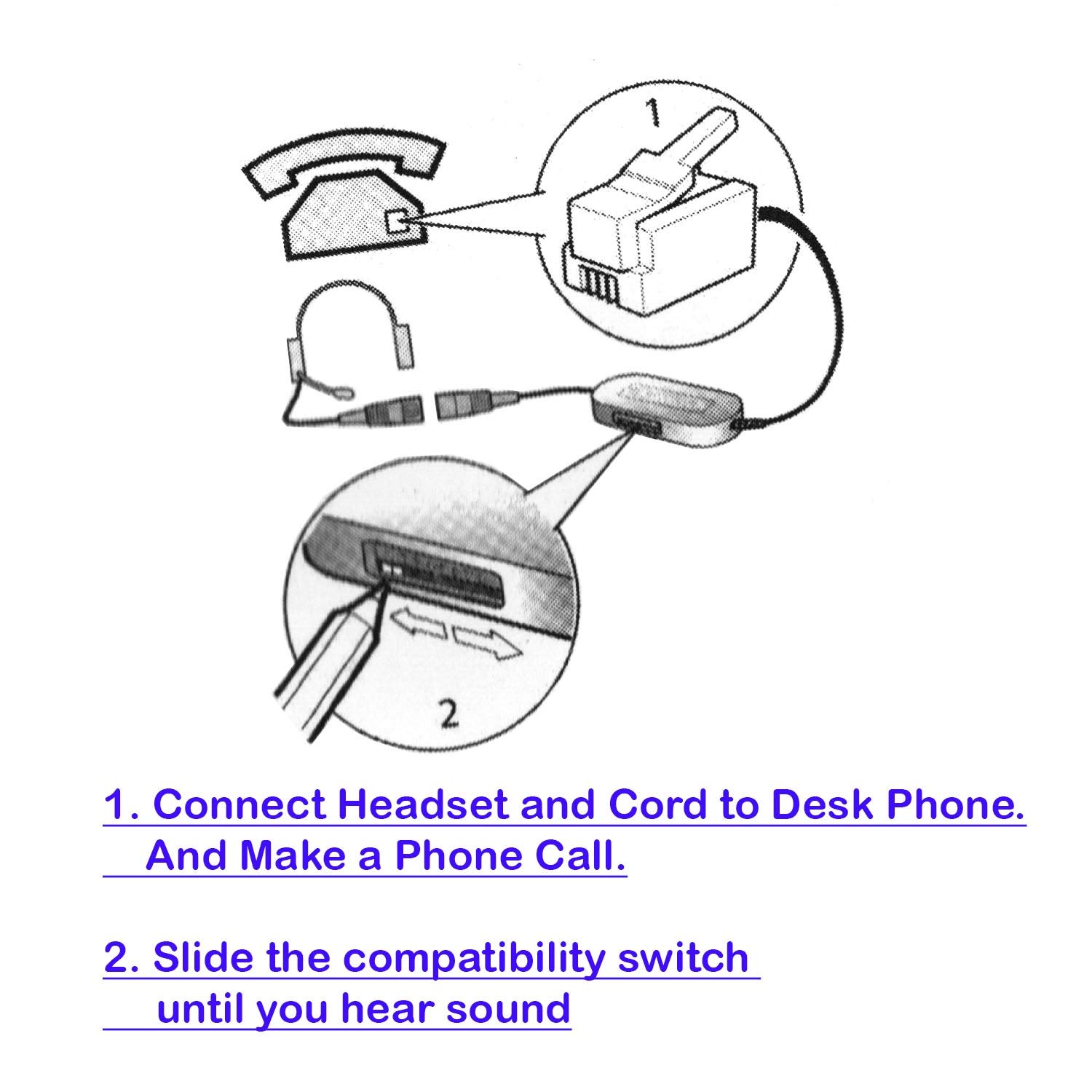 RJ9 Headset with Virtual Switch - Binaural Noise Cancelling Microphone & Swiveling Receiver, Quick Disconnect Compatible with Plantronics QD | Perfect for Call Centers, Office Communications & Customer Service Teams