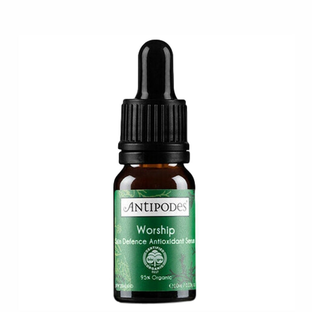 Antipodes Organic Worship Skin Defence Antioxidant Serum – Vegan, Cruelty-Free Anti-Aging Face Serum with Hyaluronic Acid | Perfect for Daily Skincare Routine & Nighttime Hydration