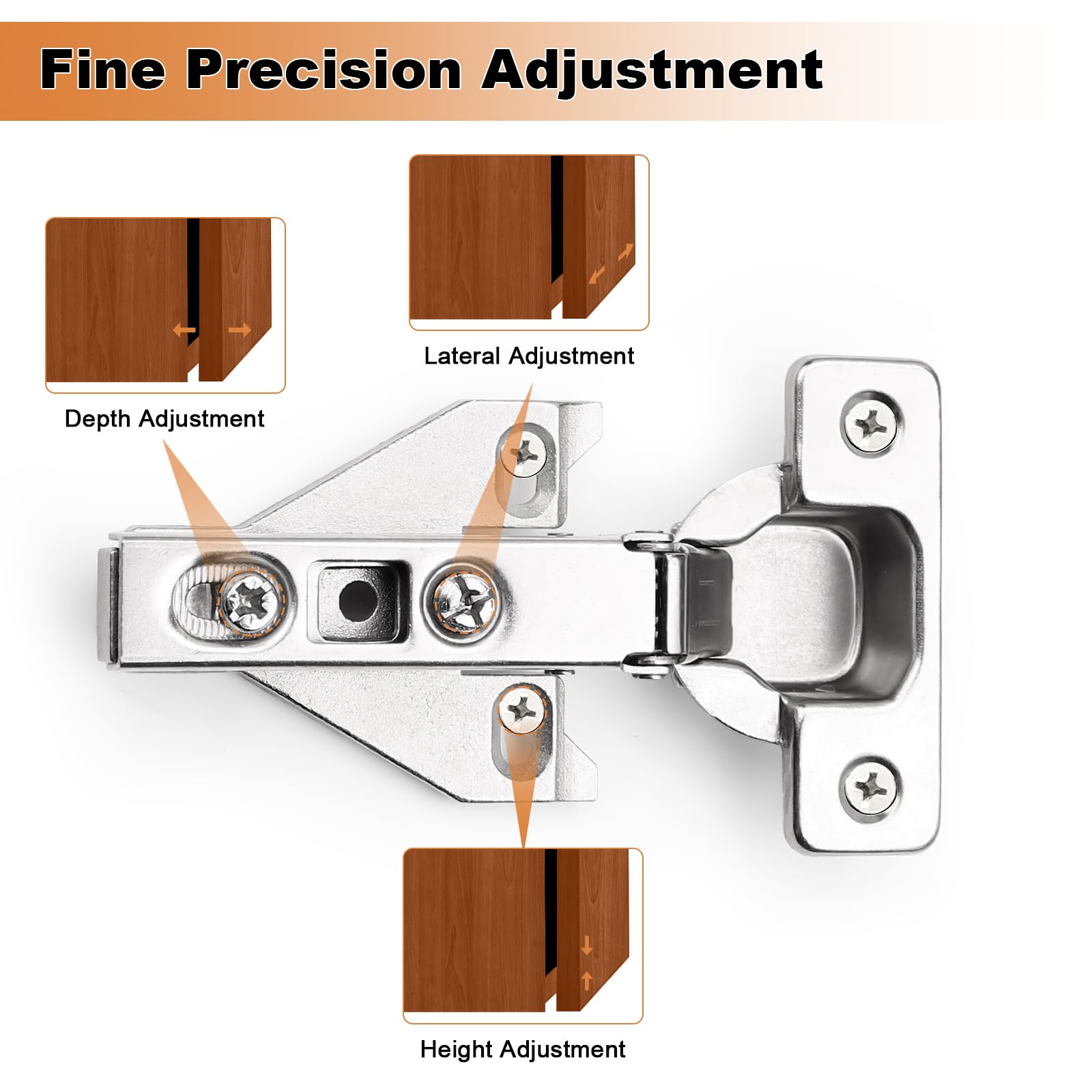 Probrico 25 Pairs (50 Pack) Soft Close Cabinet Hinges - Satin Nickel Face Frame Mount Concealed Hinges for Kitchen Cupboards | Includes Mounting Screws | Perfect for Cabinet Door Repair & Kitchen Renovation