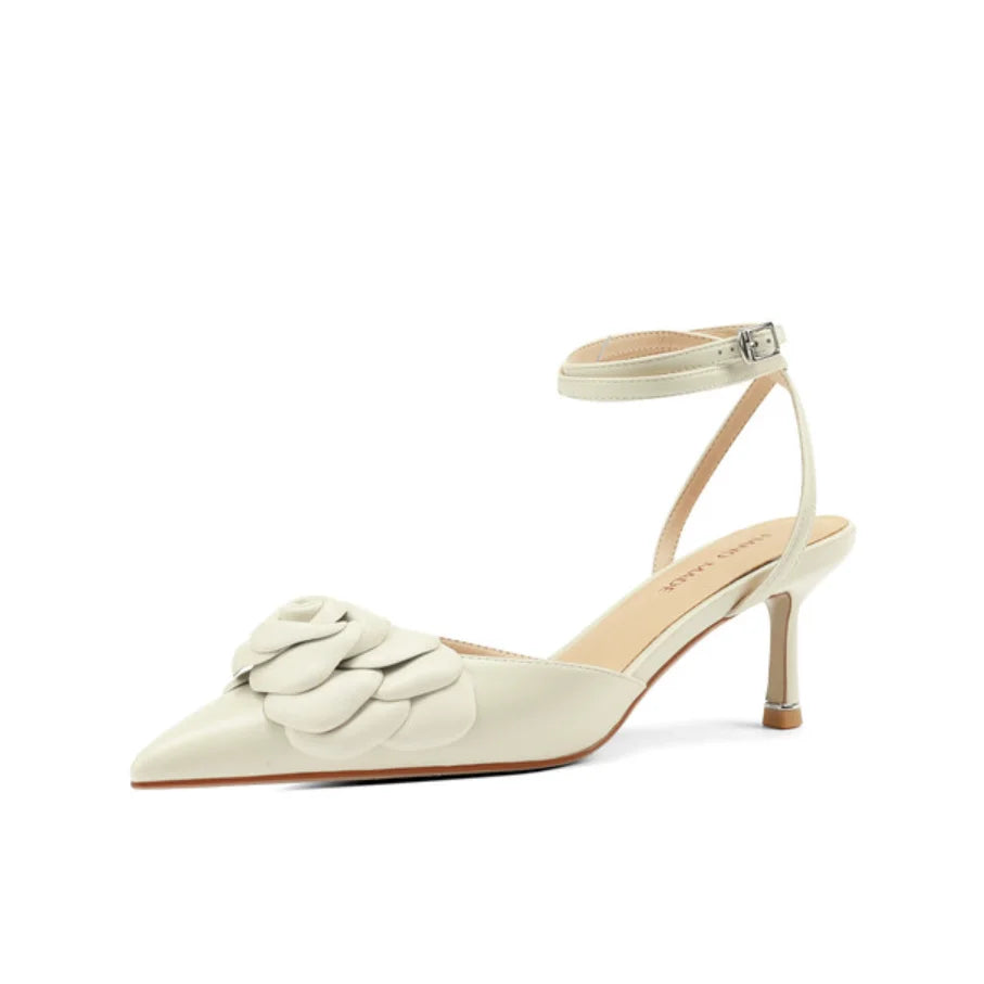 Elegant Cow Leather Wedding Party Shoes - Sexy Pointed Toe High Heels Pumps for Women | Perfect for Spring & Autumn Seasons, Bridal Showers, Date Nights & Office Wear