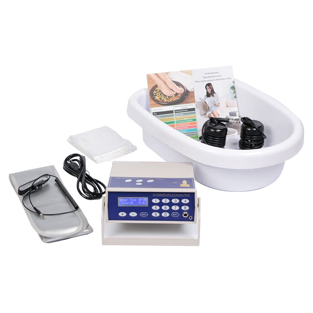 Ionic Detox Foot Spa Machine - Negative Hydrogen Foot Bath System with Professional Tub, 10 Liners & 2 Ion Arrays - Perfect for Relaxation, Detox & Gift Giving - Ideal for Home Spa, Wellness & Self-Care Routines