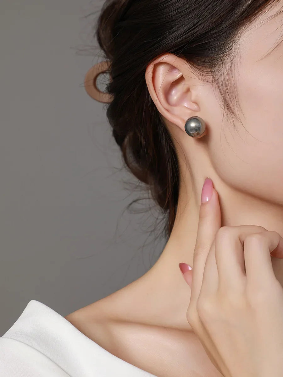 ALA Rising | Elegant Gray Pearl Earrings for Women - Unique Fashion Jewelry for Office & Party Wear - Perfect Gift for Her