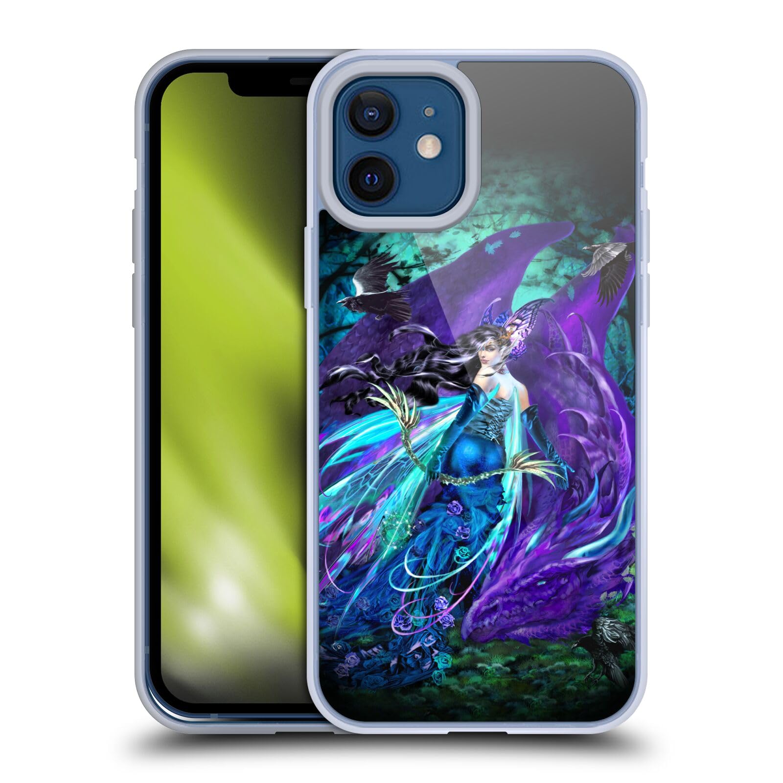 Officially Licensed Ruth Thompson Sagittarius Dragons Soft Gel Case for Apple iPhone 12 & iPhone 12 Pro - Durable Protective Cover with Unique Zodiac Design, Perfect Gift for Astrology Lovers & iPhone Users