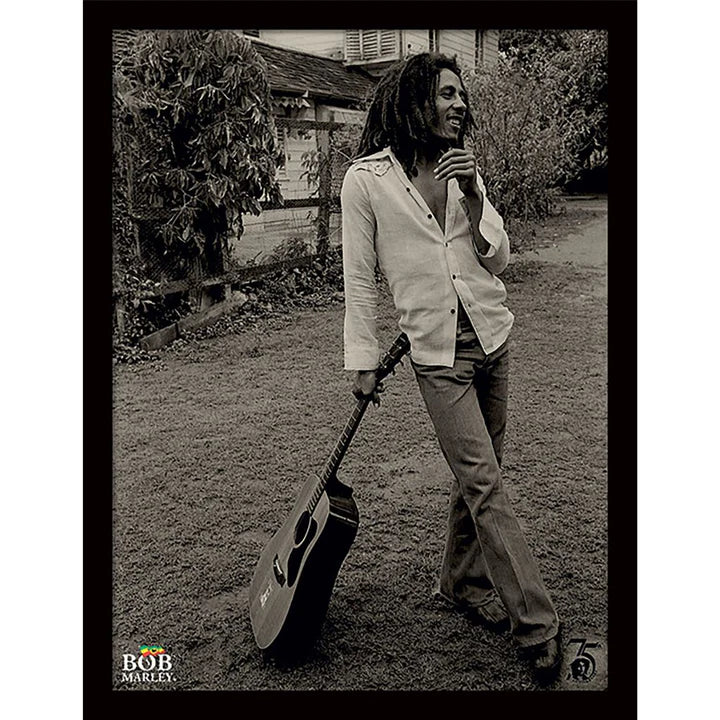 Vintage Bob Marley Framed Poster - Classic Reggae Music Wall Art for Home, Office & Bar Decor
