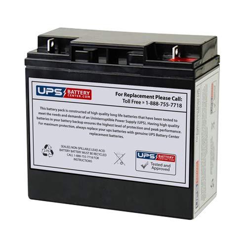 CSB GP12170 12V 18Ah Sealed Lead Acid Replacement Battery with NB Terminals - Compatible with UPS, Emergency Lighting & Security Systems