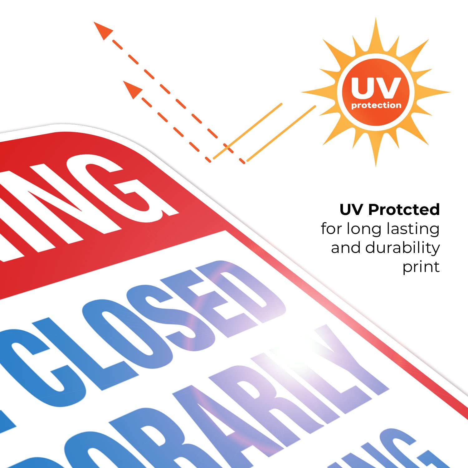 Pool Closed Temporarily for Cleaning Sign - 12x12 Inch Rust-Free .040 Aluminum Warning Sign - Fade Resistant Indoor/Outdoor Use - Made in USA - Perfect for Public Pools, Water Parks & Community Centers