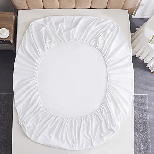 Luxury 100% Giza Egyptian Cotton King Size Sheet Set - 4 Piece Deep Pocket Bed Sheets for King Bed - Ultra Soft & Breathable White Bedding - Perfect for Master Bedroom, Guest Room & Hotel Use
