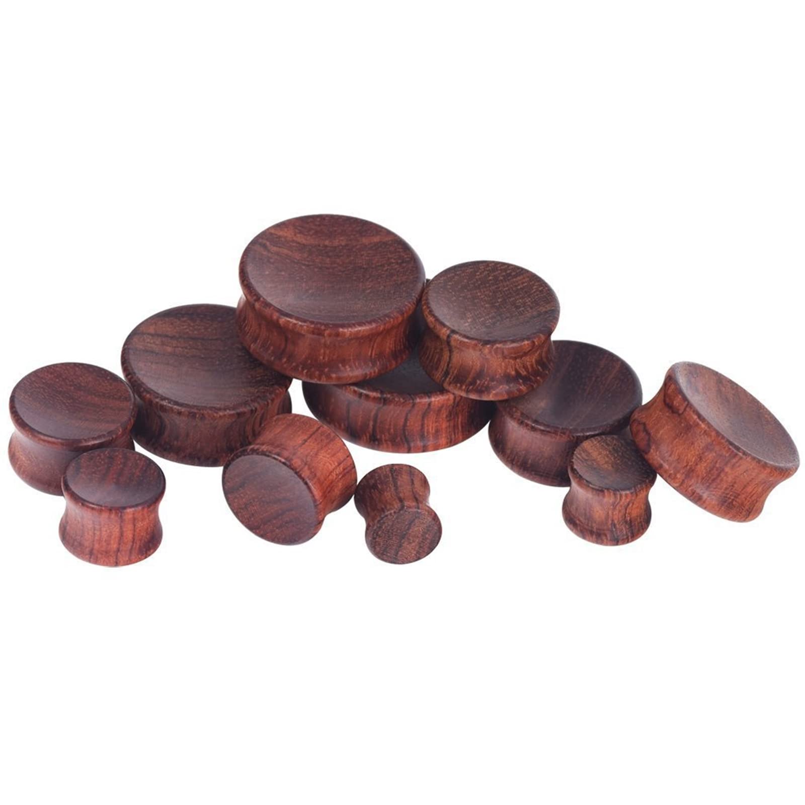 Wood Ear Tunnels Plugs - 2PCS Natural Wooden Ear Gauges for Stretching | Boho Soft Earrings for Women & Men | Perfect for Daily Wear, Parties & Festival Fashion Accessories