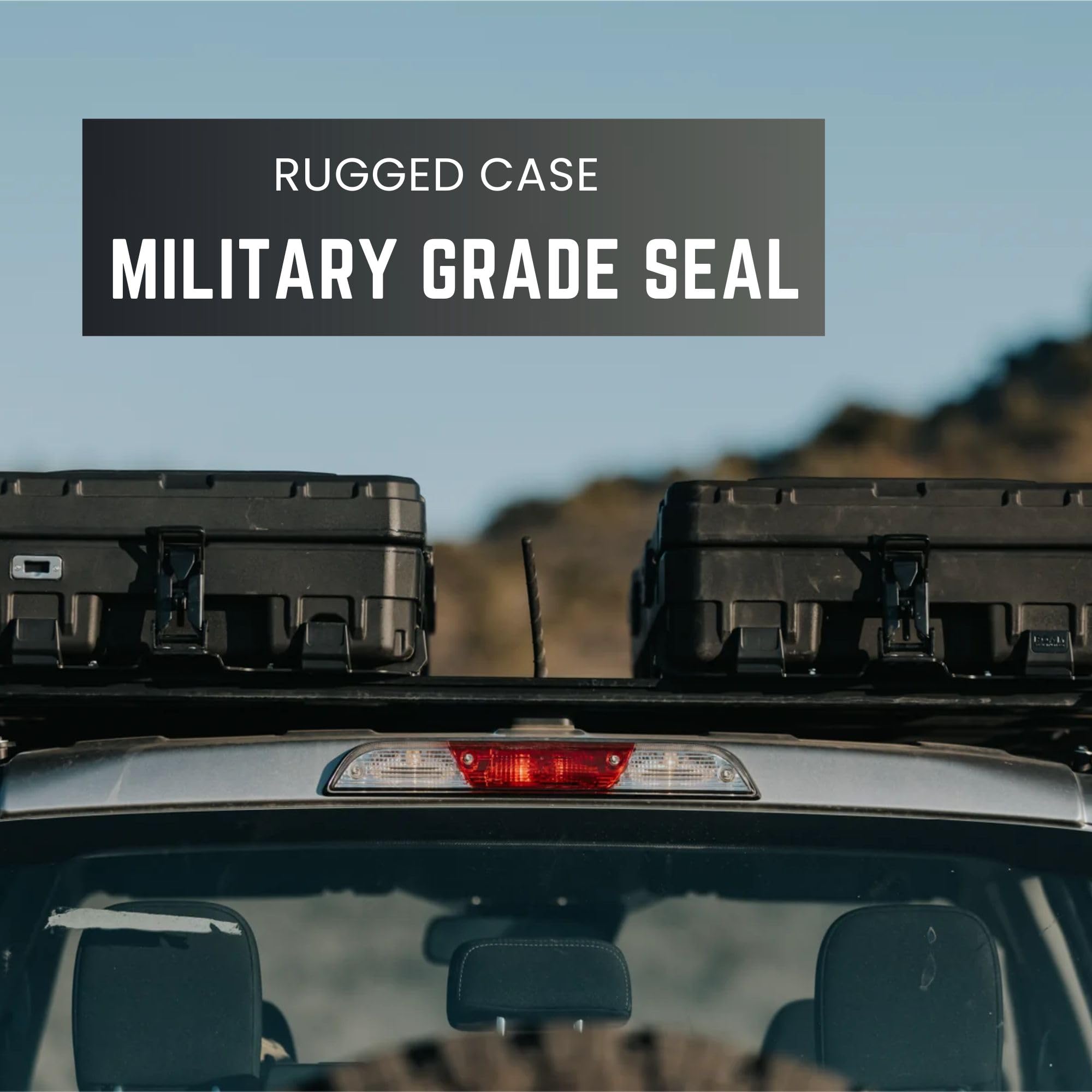 ROAM Rugged Cargo Box - Heavy Duty Waterproof Roof Top Storage Case with Lock | Camping Gear Organizer & Truck Bed Storage Bin | Perfect for Off-Road Travel, Overlanding Adventures & Outdoor Equipment Storage