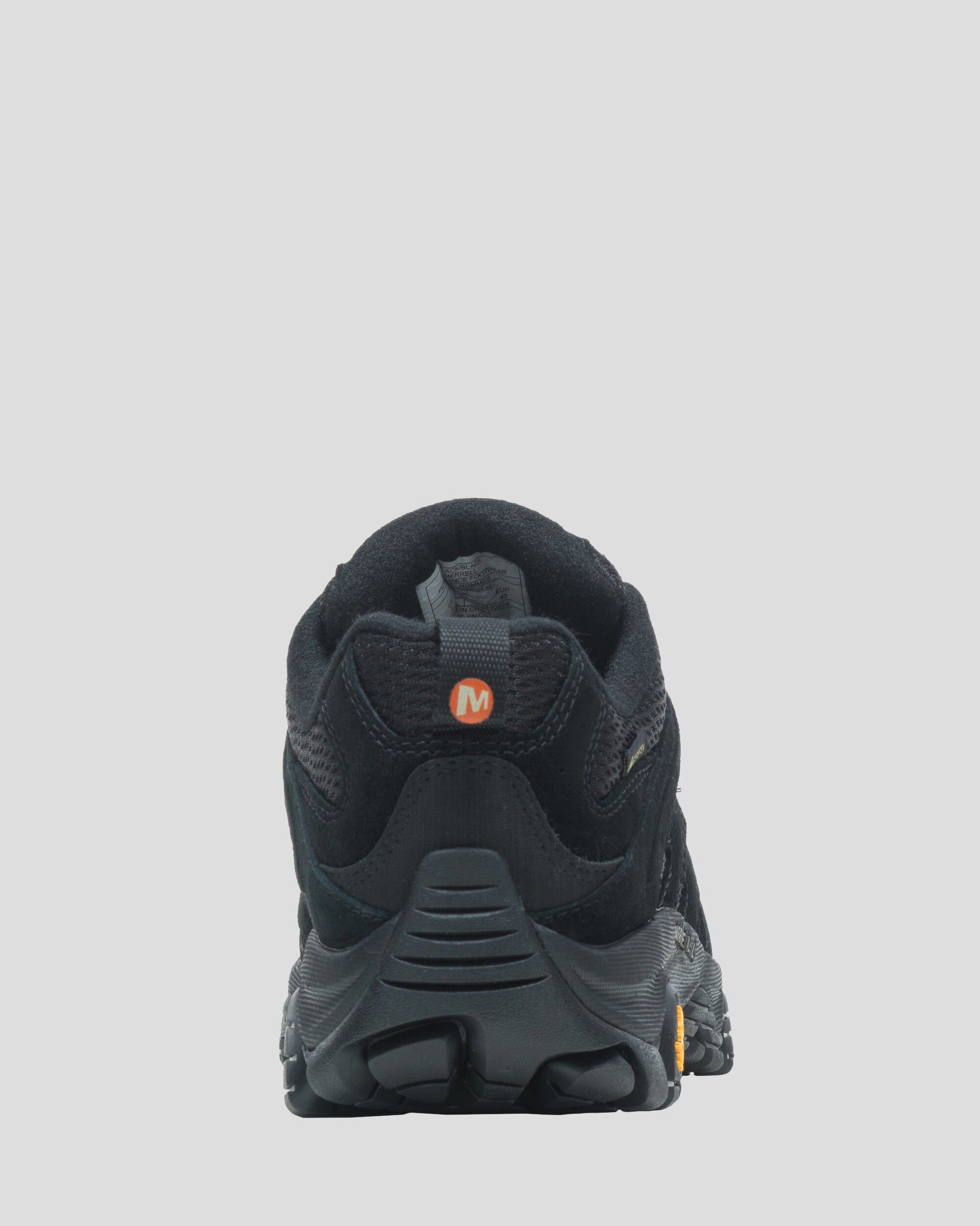 Men's Merrell Moab 3 Waterproof Hiking Shoes - Black/Black | Lightweight & Durable Outdoor Boots for Trail Walking, Camping & Mountain Adventures