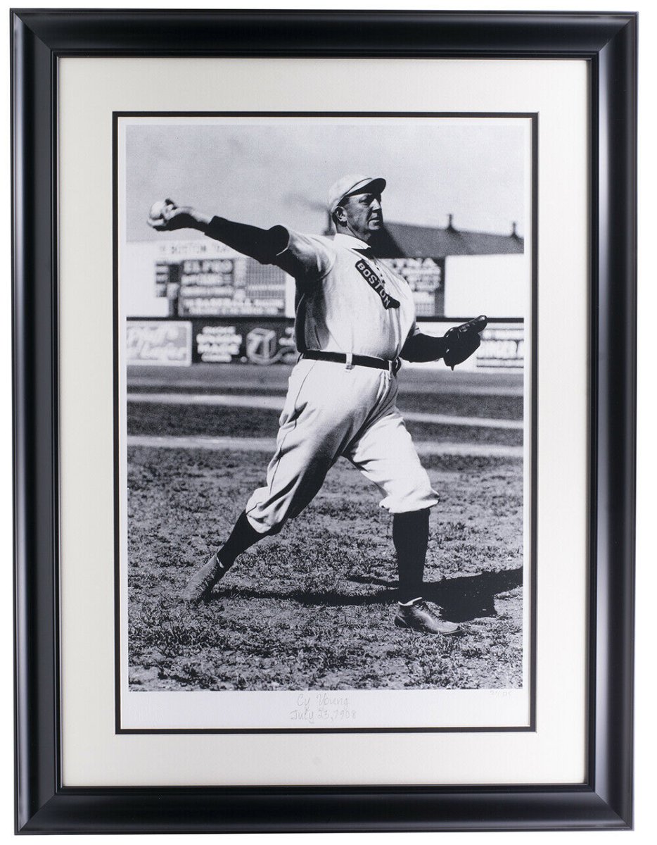 Cy Young Framed 16.5x22 Historical Baseball Photo - Limited Edition Giclee Print - Perfect for Sports Memorabilia Collections & Man Cave Decor