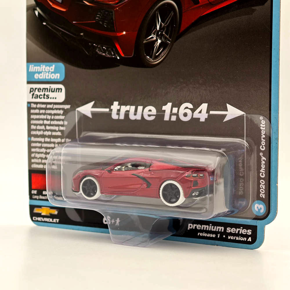 2020 Chevy Corvette Red 1/64 Diecast Model Car - CHASE Auto World Collectible Toy for Display & Racing Scenes