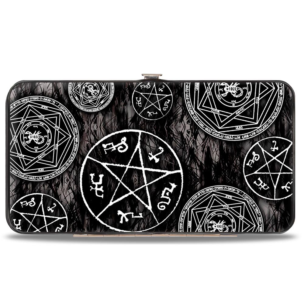Buckle-Down Women's Hinge Wallet - Supernatural Design Slim RFID Blocking Leather Wallet for Everyday Use, Travel & Gift Giving