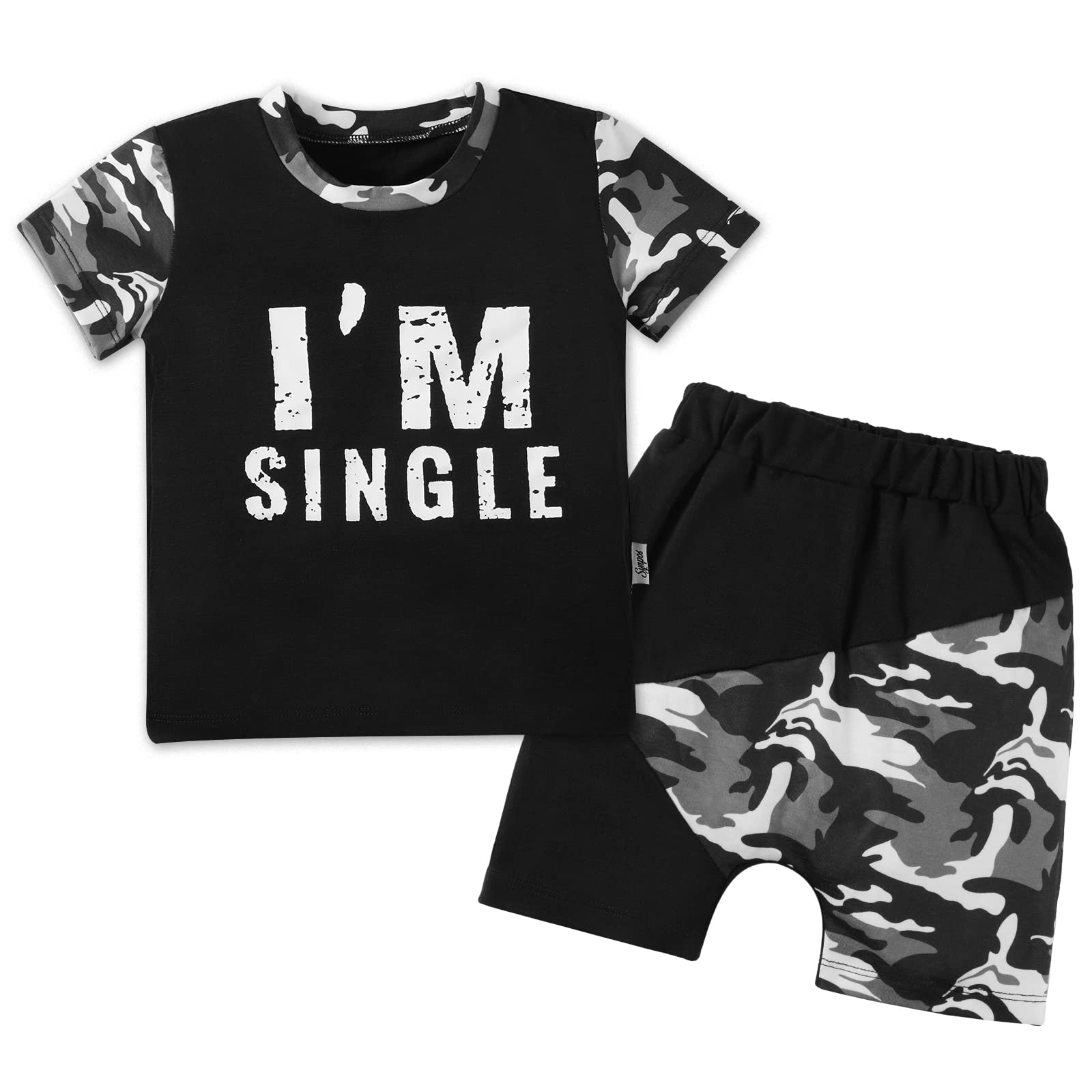 SYNPOS Baby Boy Summer Clothes Set - Shorts & T-Shirt Outfits for 6-24 Months & 2T-4T Toddlers | Soft Cotton Infant & Newborn Clothing for Playtime, Beach & Outdoor Activities